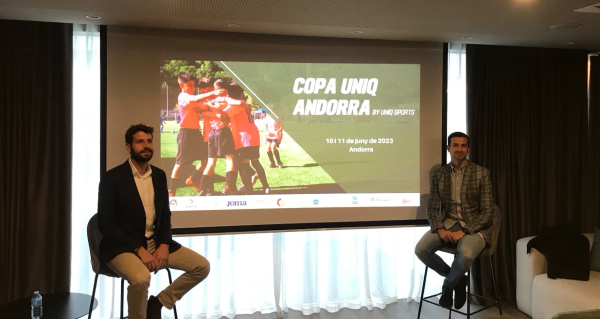 EsportsCluster's tweet photo. Avui UniQ Sports, membre de @EsportsCluster ha presentat a @IngeniCW la nova edició del torneig de futbol 7, COPA UNIQ ANDORRA, el proper 10 i 11 de juny de 2023. https://t.co/8pXhBoSEkt