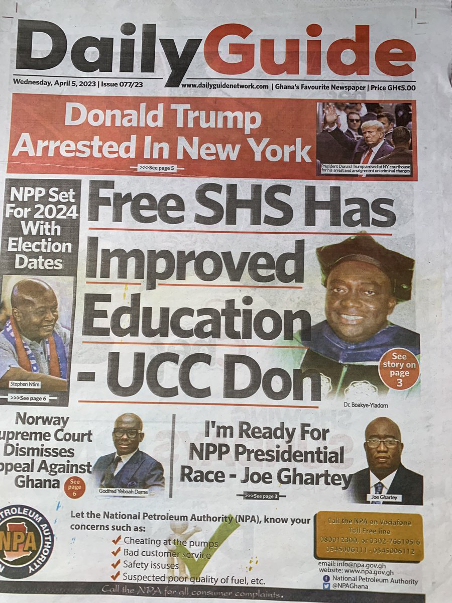thisweek_gh's tweet photo. Newspaper Headlines: Wednesday, April 5, 2023.

#twigh #Newspaper https://t.co/uJDm3W6m1M