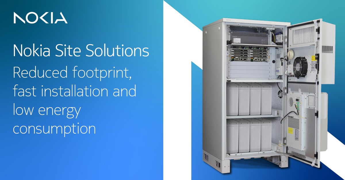 rittis's tweet photo. New @Nokia All-in-one outdoor cabinets and #ZeroFootprint site solutions help shrink the energy consumption of radio sites by 30% and make installation much faster. Read more: https://t.co/jTL6uB6mEj #EnergyEfficiency https://t.co/xonmxZ9iFE