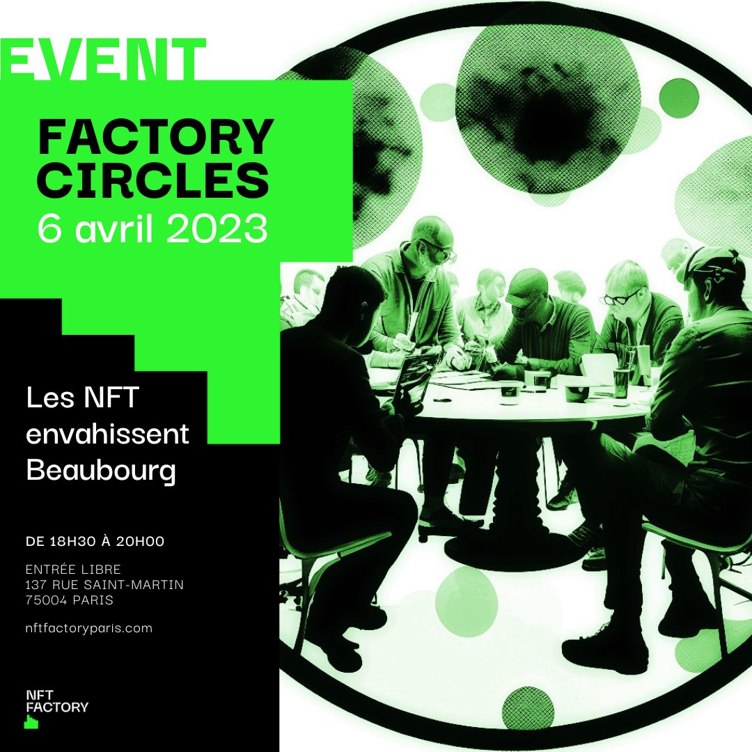 The crypto-art enters the institutions: should we be happy about it? 

Join us tomorrow for the Factory Circles to discuss this topic! 

Register here 👉 eventbrite.fr/e/billets-fact…