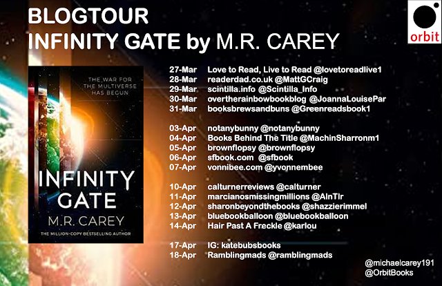 brownflopsy's tweet photo. Welcome to my stop on the @Tr4cyF3nt0n #CompulsiveReaders #BlogTour for the epic multi-verse adventure #InfinityGate by @michaelcarey191 @orbitbooks
Part one of the gripping #Pandemonium duology. Out now!
INFINITY IS ONLY THE BEGINNING.
https://t.co/6Muz2nmVkN https://t.co/IIxIyiTxrd