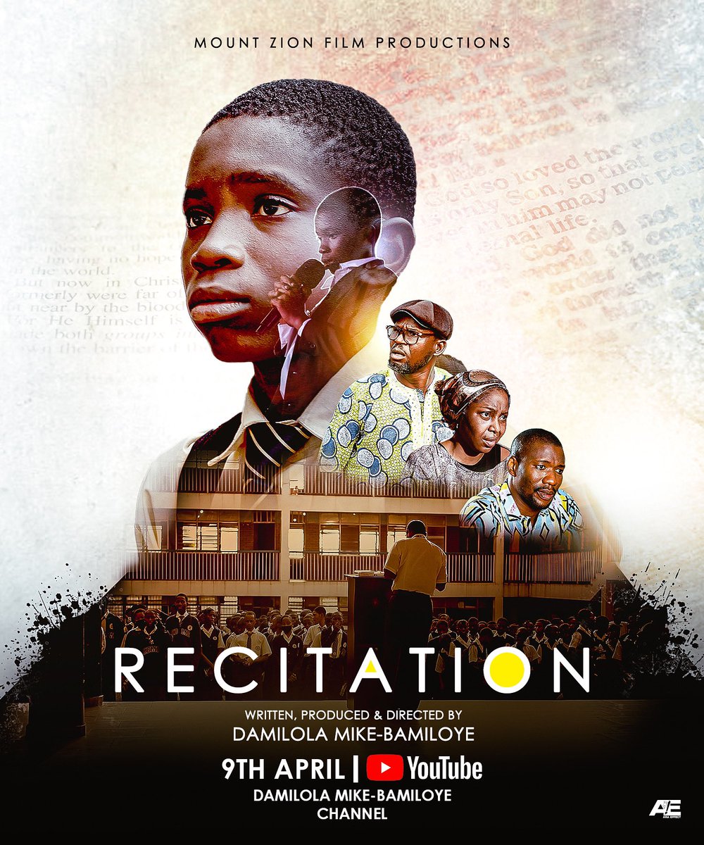 Anticipate Mount Zion’s latest movie! Coming to your screen this Sunday!

Subscribe to Damilola Mike-Bamiloye on YouTube to know when it drops! 🎉