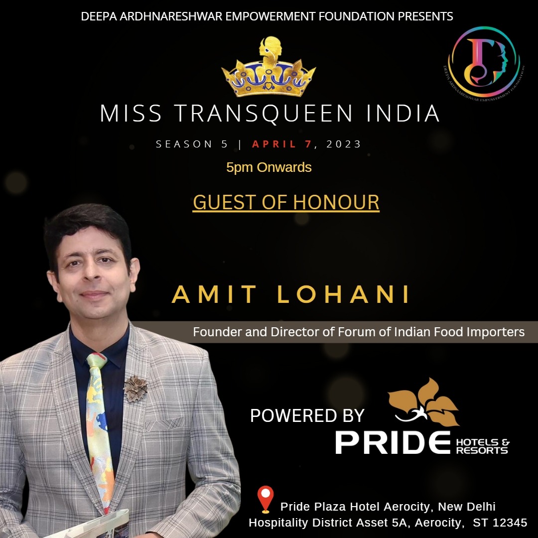 MTQI_Official's tweet photo. Miss Transqueen India Season 5 powered by Pride Group & Hotels Introducing
" Amit Lohani "
As Our Guest Of Honour!
#MissTransqueenIndia https://t.co/h3bKhveIyL