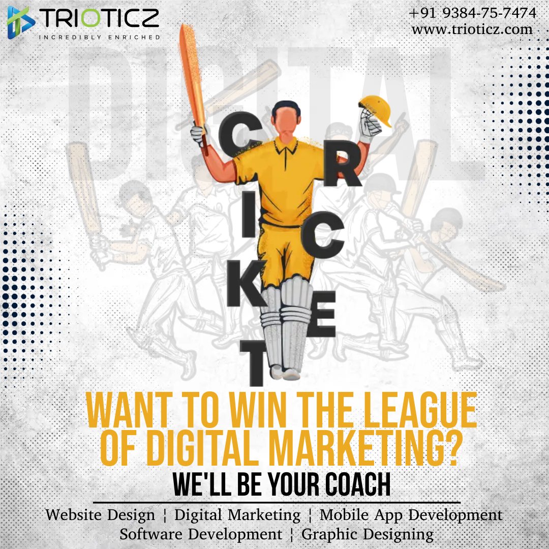 Trioticz_Info's tweet photo. Get the winning edge in digital marketing with our expert Services.
#digitalmarketing #expertservice #digital_ipl #digital_league #csk #ipl #business #leaguelife #softwardevelopment #graphicdesigning #growth #digitalmarketingservices #digitalmarketingagency #trioticz https://t.co/i1V0CZUyS7