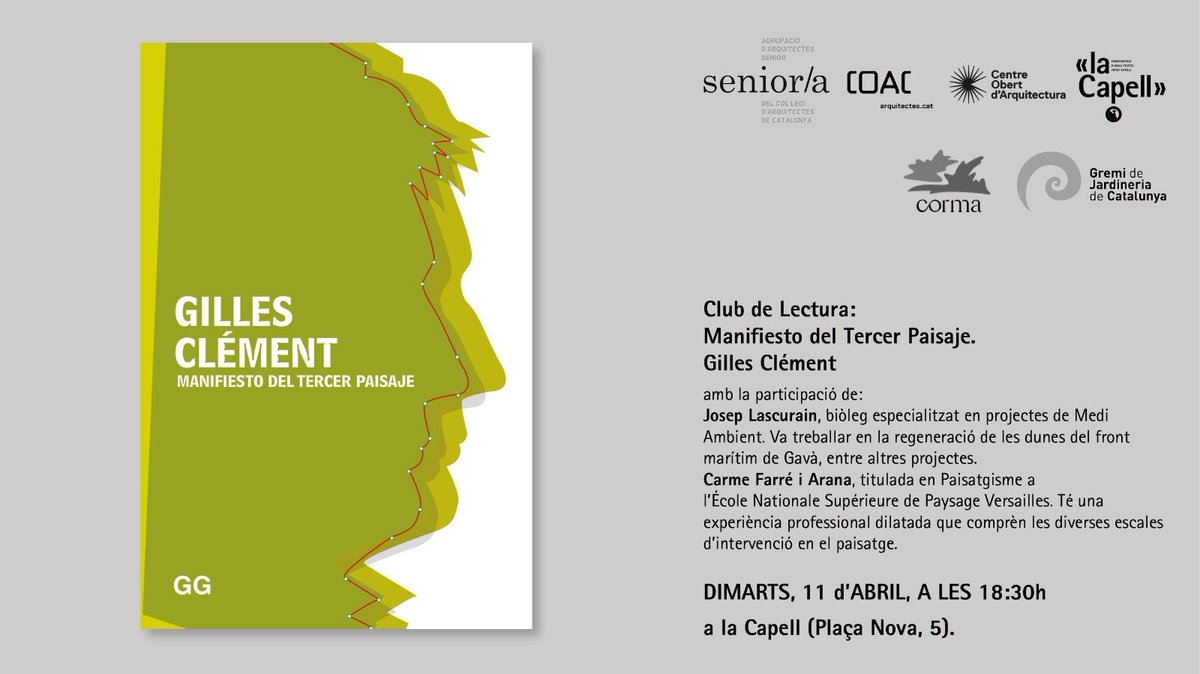 JardinsIcea's tweet photo. La nostra companya paisatgista, Carme Farré i Arana participarà al club de lectura amb el Manifiesto del Tercer Paisaje de Gilles Clément https://t.co/kF3mIctdet