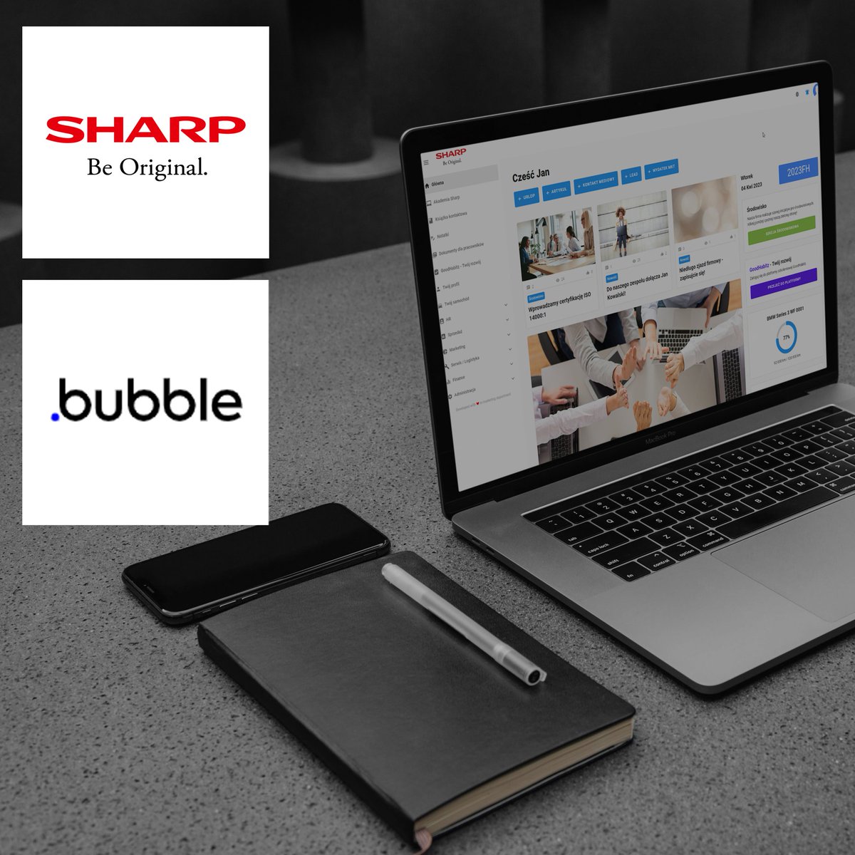 Davinci_NoCode's tweet image. 1/6🚀 Sharp Poland's Internal Digital Platform Revolution - Completed with @bubble! 🎉 Check out our case study - link below. #NoCodeMovement #NoCodeDevelopment #NoCodeApps #NoCodePlatform #Bubbleio #BuildOnBubble #NoCodeSuccess