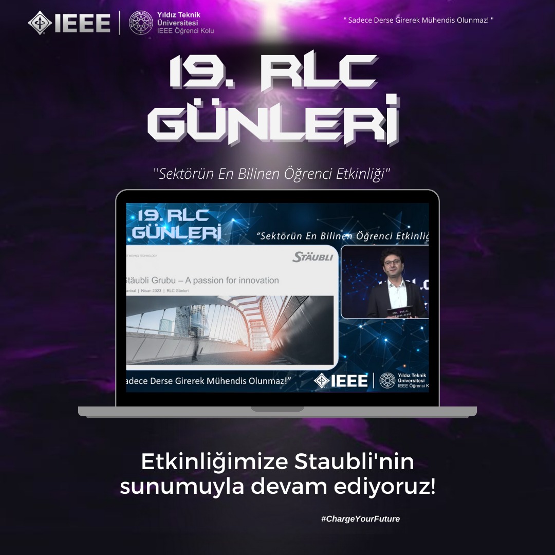 rlcgunleri's tweet photo. Etkinliğimize sektörün önde gelen firmalarından olan Stäubli oturumu ile devam ediyoruz.⚡️⚡️Siz de bu teknolojiden uzak kalmak istemiyor ve donanımlı konuşmacımızla tanışma fırsatı yakalamak istiyorsanız oturumumuza katılmayı unutmayın! #ChargeYourFuture https://t.co/SpTitKdSa1