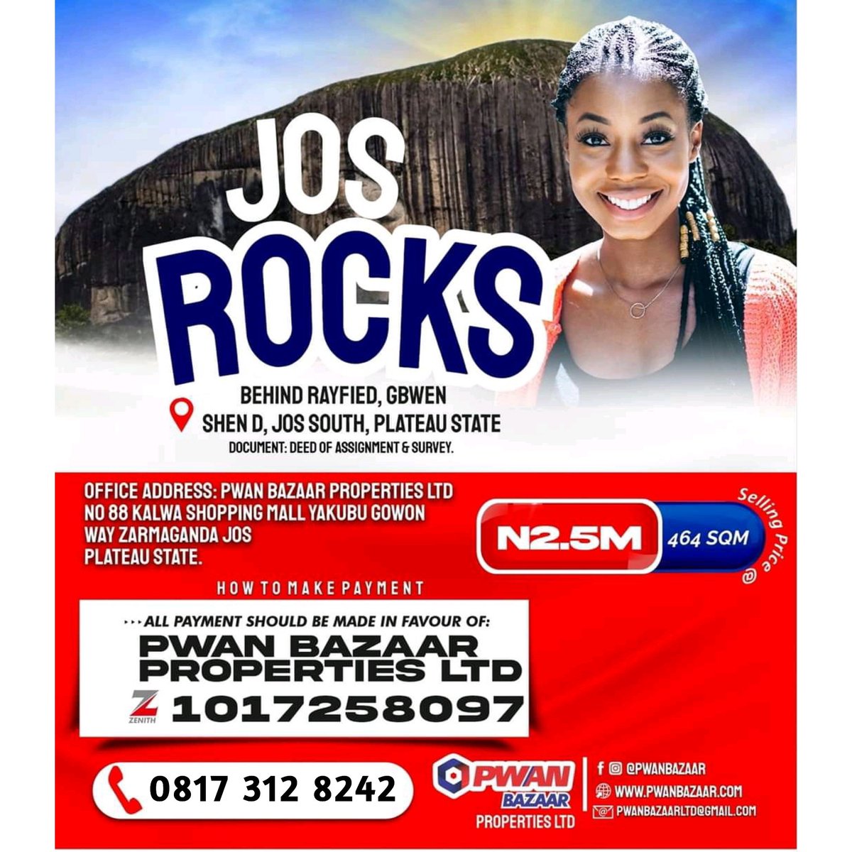 PwanHomesInvest's tweet photo. They say... #JosRocks
#Location This estate is right behind Rayfield #Jos South LGA Plateau State Nigeria
#PromoOffer
464m² @ N2. 5m
For inspection DM
+2348173128242
@patt_3 @brent_res @haqiru
President Trump | Saudi | Stormy | Rivers | Mount | Yoga | Opay https://t.co/9ryVtkMGDi