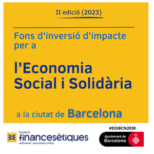 ffinanzaseticas's tweet photo. 🤔Saps que tenim oberta la 2a convocatòria  del fons d’impacte per a entitats d'economia social de Barcelona?   

👉 Fins ara quatre beneficiàries a la 1a ronda:
@sostrecivic, #SomIT, @RevistaAlterEco i #TMDC.   

📌Informa't! https://t.co/yuOJdLr26t 
#financesetiques https://t.co/4XtxlZrdSM