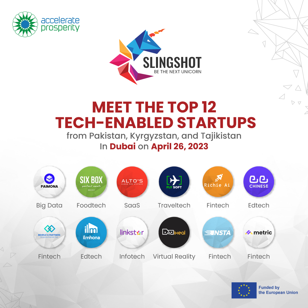 ApProsperity's tweet photo. 🎉 Join us at #SlingShot Demo Day on April 26, 2023, in5 Dubai Internet City, as the top 12 promising startups from Central and South Asia pitch for investments to go global. Connect with entrepreneurs &amp; explore new investment opportunities.

👉🏼Register: https://t.co/Tcje7FiH5J https://t.co/wTyXpsmEFV
