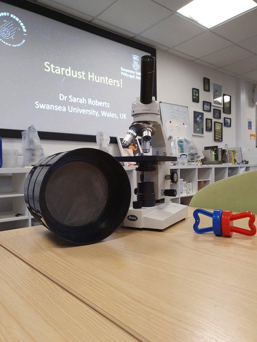 Looking forward to running our <a href="/STFC_Matters/">Science and Technology Facilities Council</a> Stardust Hunters workshop this morning as part of @StepUpToSwansea. I wonder what we'll find... 🌠🔬🪨🔍
