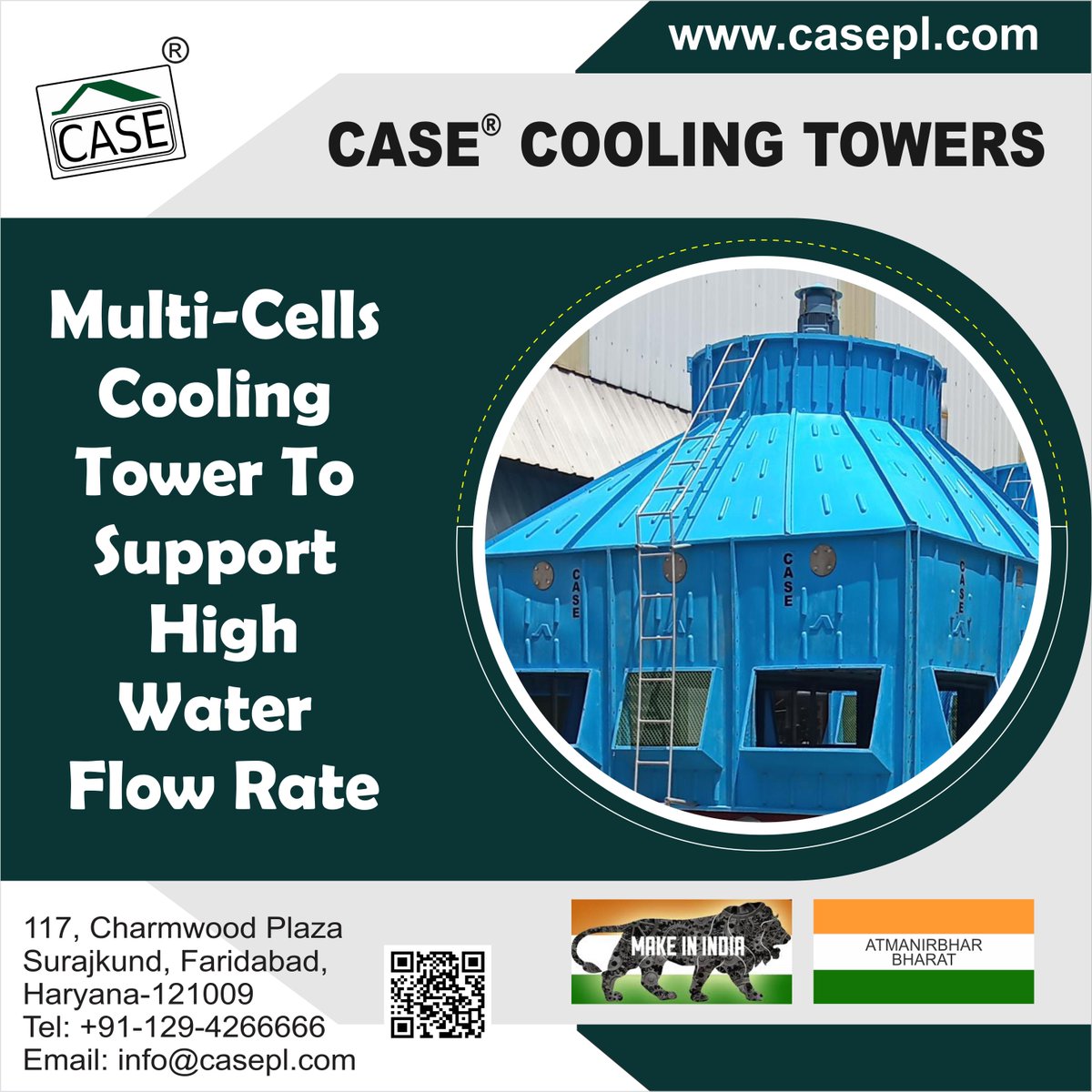 Multicell cooling towers are specifically designed where the application demands high water flow rates These cooling towers have the feature of multi cell design by way of which the cooling towers cells can be isolated in case of maintenance or servicing
#coolingtower #CASEgroup