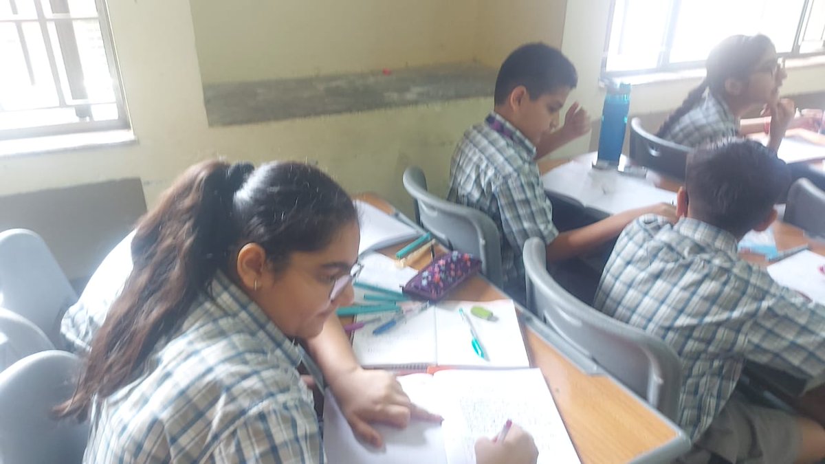 PrabhaRawat5's tweet photo. Class 8 Sts enjoyed the English Ice-Breaking Activity and expressed their wish to speak to God and seek his blessing through the activity.
@ashokkp @SDG4QEducation @sdg4all @y_sanjay @pntduggal @sunita_rajiv @sunandask21 @cbseindia29 @PreetiChanana1 https://t.co/e3UFJhOpIm