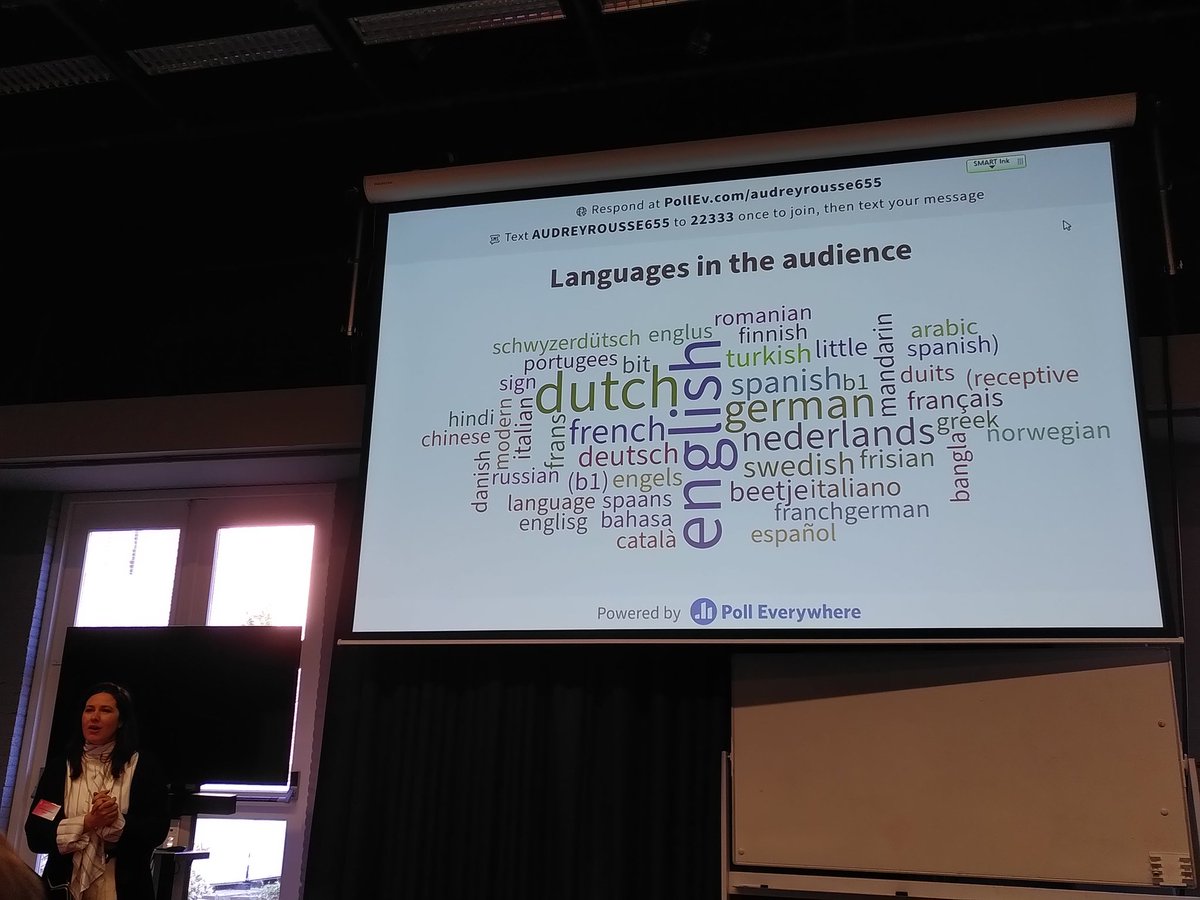 MarijeMichel's tweet photo. @audrey_rm opens our symposium on multilingualism in #highereducation
@hetNRO #clcg @FacultyofArtsUG https://t.co/UAGH1LyV8C