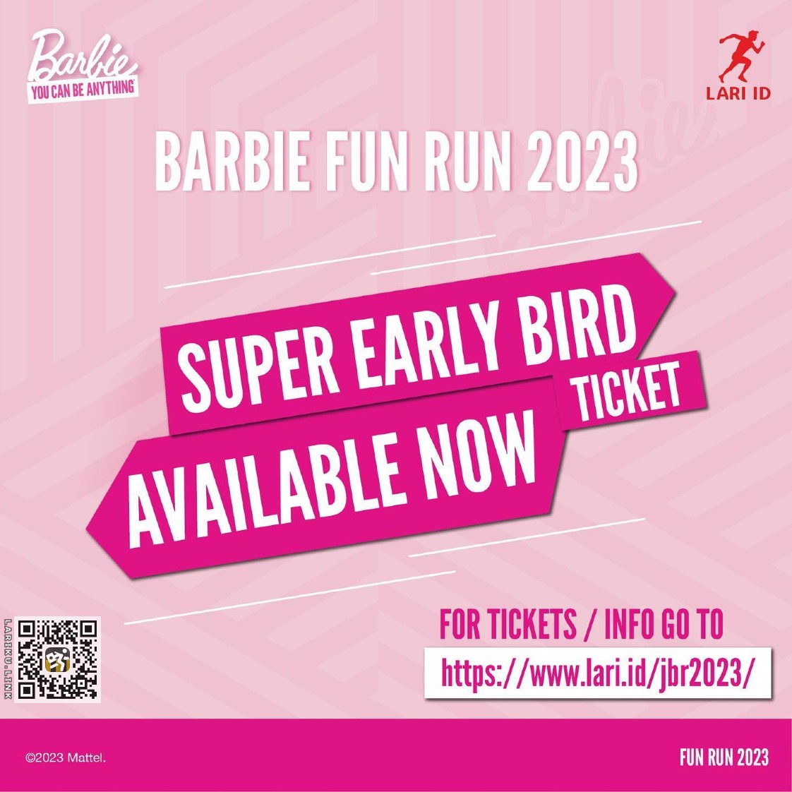 LarikuInfo's tweet photo. 🔽
🥳 Jakarta Barbie Run
⏰ 09 September 2023
📐 2.5K/5K • Fun Run
⛳️ Ancol - Jakut
💙
🟩 https://t.co/KFa5NIY8gj ⏪
🔺
🔺

••••
#JakartaBarbieRun #BarbieFunRun #LariID #LariKuinfo #FunRun #BarbieRunIndonesia #KalenderLari #LombaLari  #infoLari https://t.co/s4zh9iv3tD https://t.co/N6hVCoH4A9