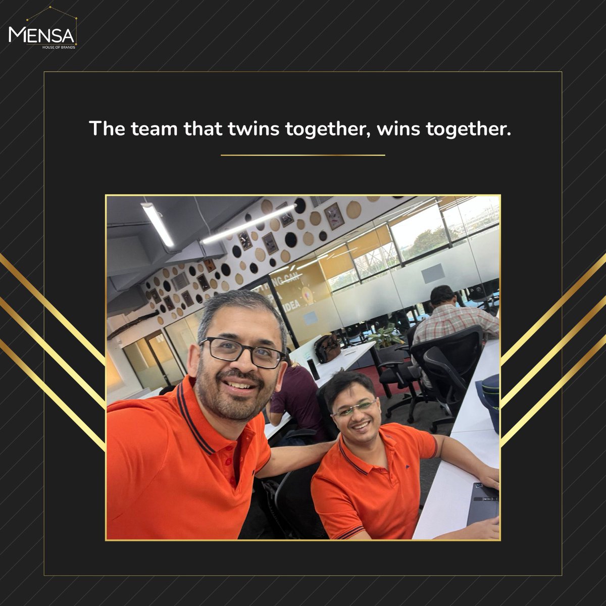 A team that twins together, wins together! @MensaBrands #mensabrands #lifeatmensa #humansofmensa