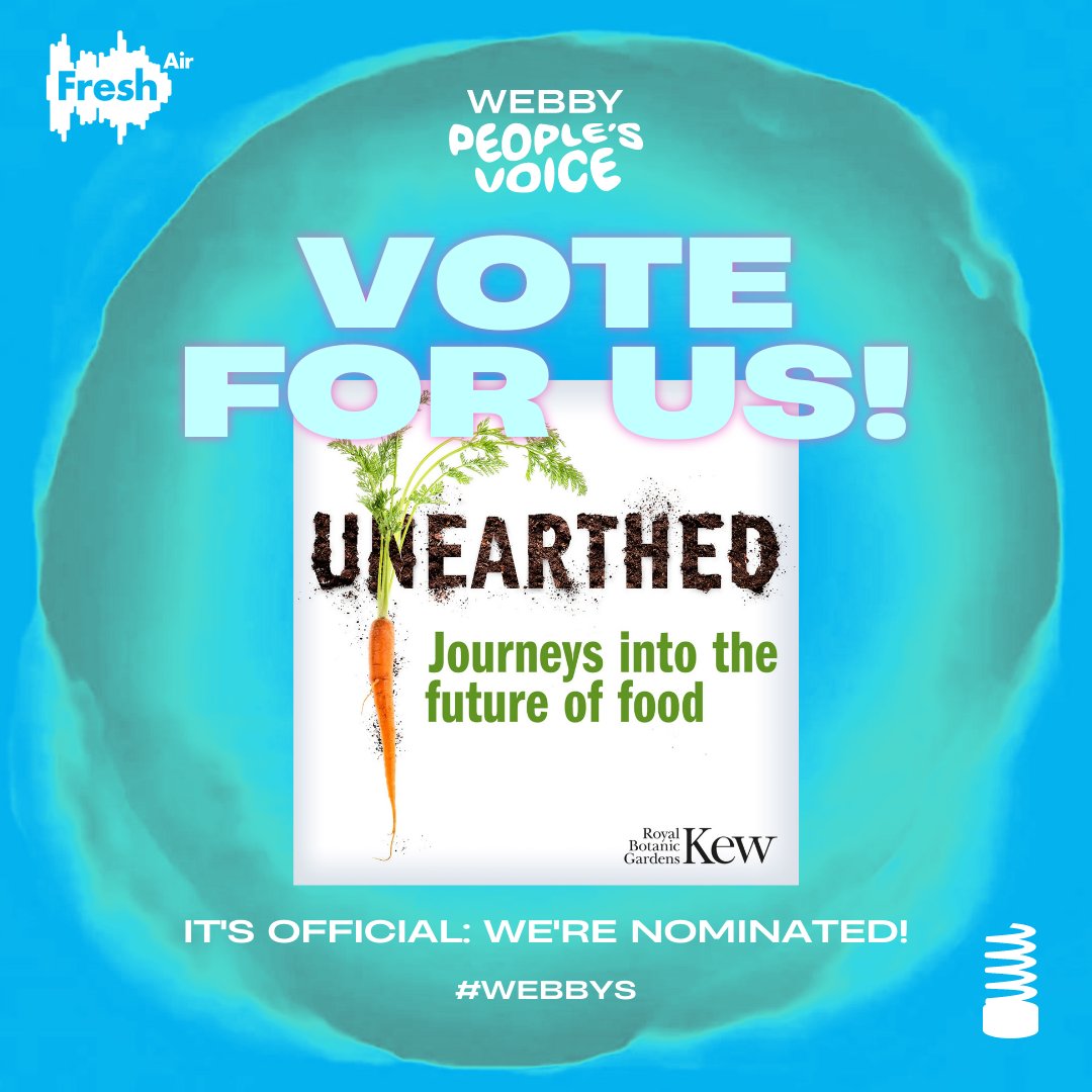 Fresh Air (@freshairprod) on Twitter photo 'What do you have in common with Harry Styles?' I hear you ask.
Like Harry, we are also nominated for an award in the #Webbys!
'Unearthed', made with <a href="/kewgardens/">KewGardens</a>, is up for Best Podcast Series in the Sustainability & Environment category.
Vote here: bit.ly/3MiERju 'What do you have in common with Harry Styles?' I hear you ask.
Like Harry, we are also nominated for an award in the #Webbys!
'Unearthed', made with <a href="/kewgardens/">KewGardens</a>, is up for Best Podcast Series in the Sustainability & Environment category.
Vote here: bit.ly/3MiERju