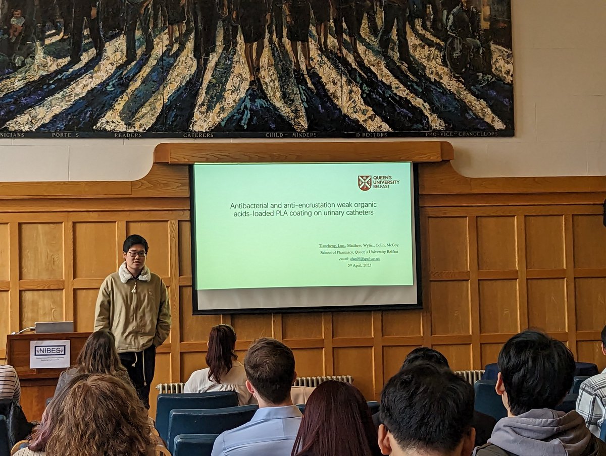 NIBES (@nibes_official) on Twitter photo Tiancheng Luo is up next, discussing his research focusing on antibacterial acid-loaded PLA coated catheters!
<a href="/colinmccoy/">Colin McCoy</a> <a href="/pharmacyatQUB/">QUB Pharmacy School</a>
#NIBES23 Tiancheng Luo is up next, discussing his research focusing on antibacterial acid-loaded PLA coated catheters!
<a href="/colinmccoy/">Colin McCoy</a> <a href="/pharmacyatQUB/">QUB Pharmacy School</a>
#NIBES23