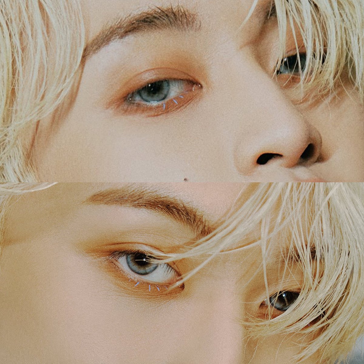 blue eyelashes so pretty🩵