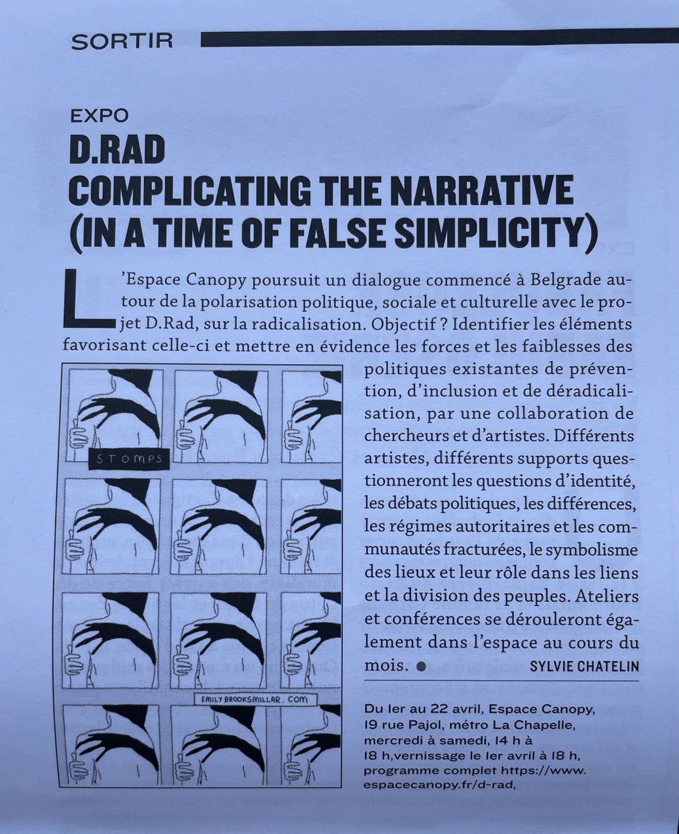 L'exposition @DRadProject est dans @le18edumois ! Bonne lecture à tout le monde📰📣🗓️

bit.ly/3KA0E4Y