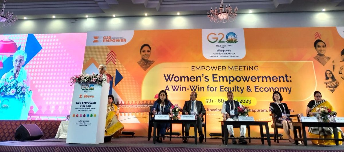It was a privilege to speak at the @G20Empower meet. Today the business case for women’s empowerment is not only about inclusive growth but about building equity that fosters profitable growth and innovation.#G20India.
