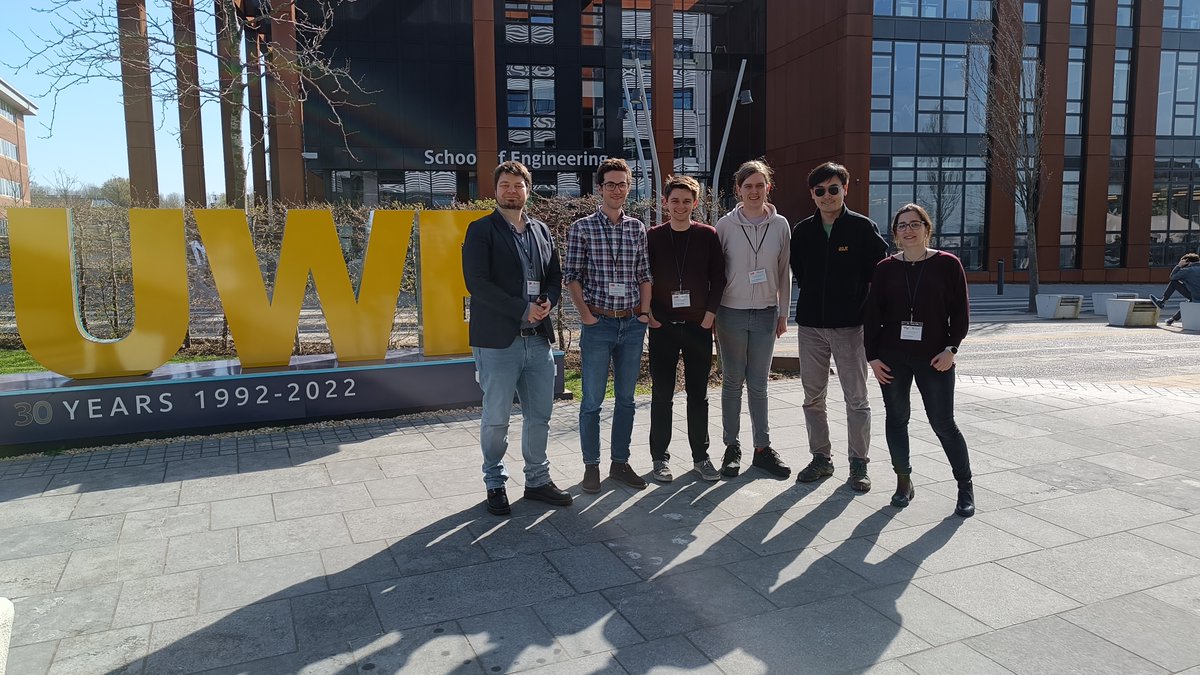 Really happy to receive this lovely photo of @HetSysCDT students plus @susanatgomes and @rcimpeanu enjoying this year's #BAMC23 at @UWEBristol. (Great to see a representative from each of our cohorts at this event too!)