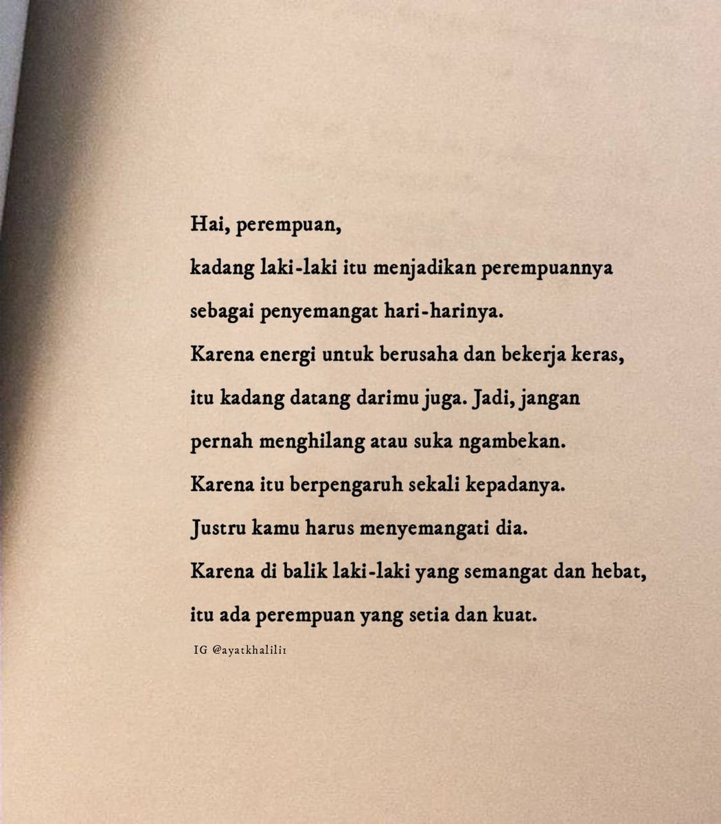 Hai, perempuan.