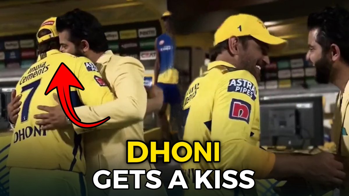 Video- youtu.be/prjE7Ut9Xs8 This is how DHONI reacted after getting a kiss from Suresh Raina!😍 #CSK #MSDhoni𓃵 #SureshRaina #IPL2023 #TATAIPL #MIvCSK #MIvsCSK #CSKvsMI