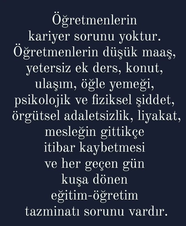 Öğretmenlerin geçinememe sorunu vardır,  #SeçimÖncesiMemuraZam