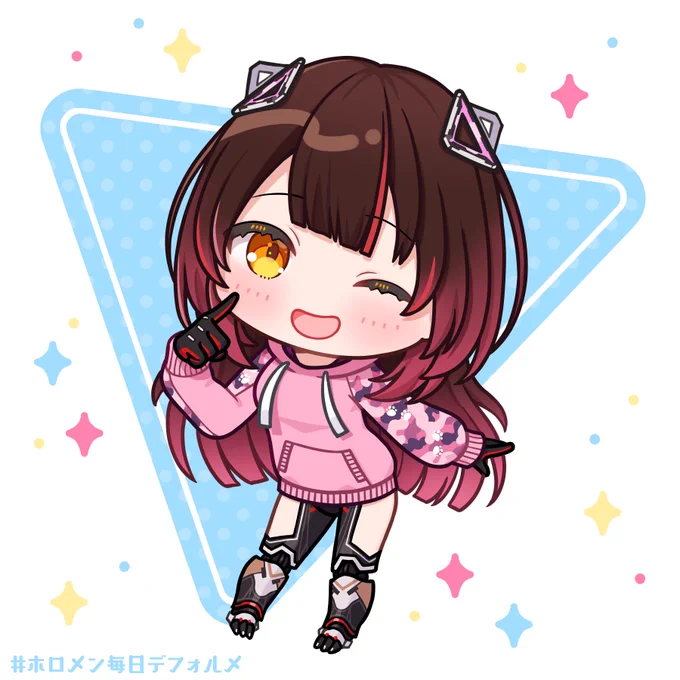 #ホロメン毎日デフォルメ 2日目:ロボ子さん#ロボ子Art明日はすいちゃん!お楽しみに〜! 