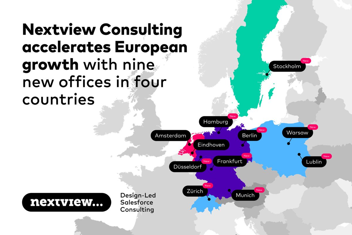 Big news! Nextview Consulting accelerates European growth with nine new offices in four countries 🎉

Read the full press release here: nextviewconsulting.com/trending/nextv… <a href="/salesforce/">Salesforce</a>