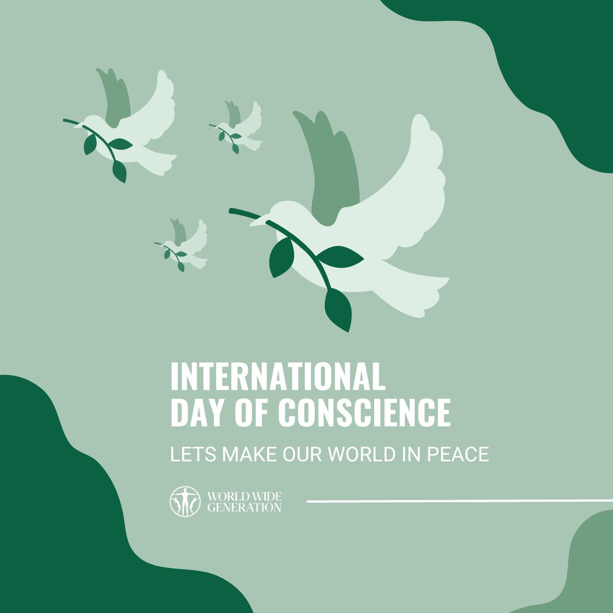 WorldWide_Gen's tweet photo. On the International Day of Conscience, let's reflect on how we can make ethical decisions that promote #peace, #justice, and #sustainability.
🤍Let's act with empathy, respect, and compassion towards all living beings and our planet.
#ConscienceDay https://t.co/2na2CQXihk