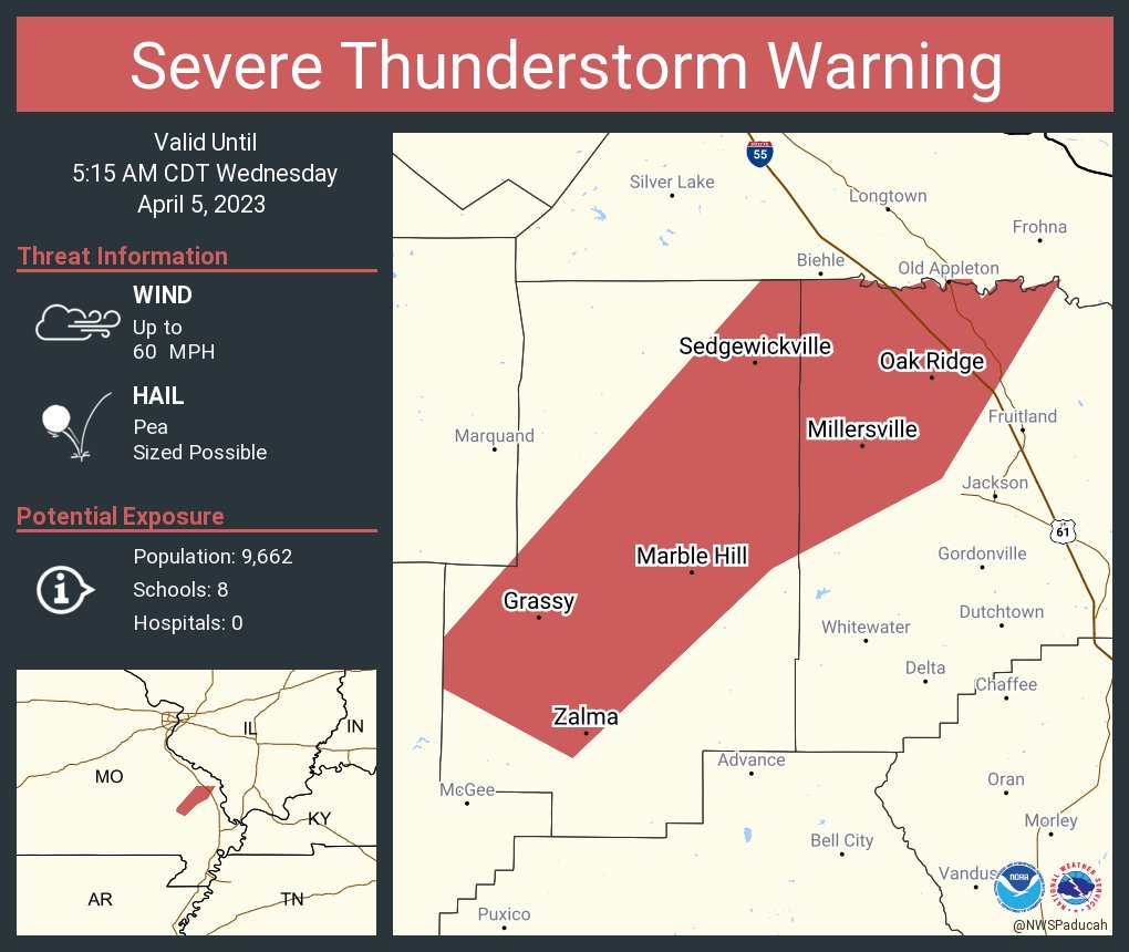NWS Severe Tstorm on Twitter "Severe Thunderstorm Warning including