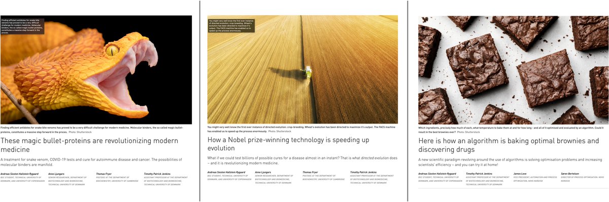 TimothyPJenkins's tweet image. I am excited to share our 3 latest #PopularScience articles are out in English in @ScienceNordic. All of these articles were initiated and led by my brilliant former #BSc student Andreas Rygaard.