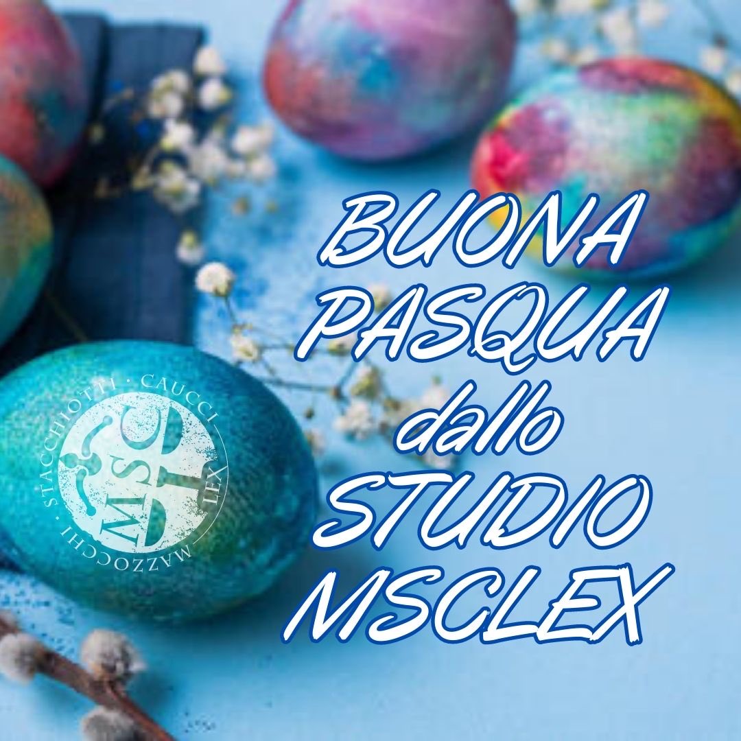 InfoMsclex's tweet photo. Buona Pasqua dallo Studio MSCLEX! #msclex https://t.co/WpWKcSFTnC