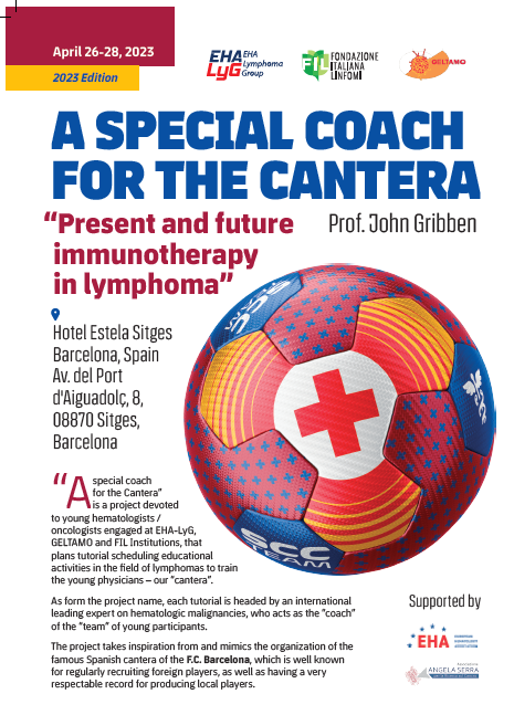 La Cantera 2023 is getting closer. Prof. John Gribben will coach "players" on "Present and future immunotherapy in lymphoma" <a href="/EHA_Hematology/">European Hematology Association</a> @FIL_Onlus <a href="/geltamo/">GELTAMO</a>