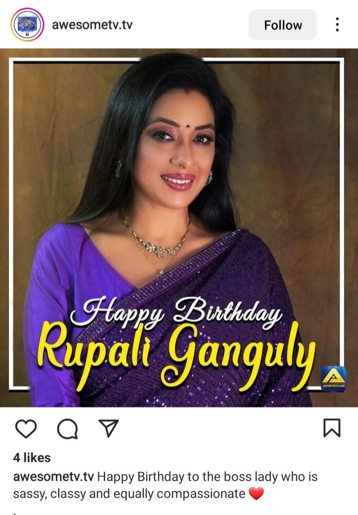 Happy birthday to the boss Lady....        HBD DIVA RUPALI GANGULY 