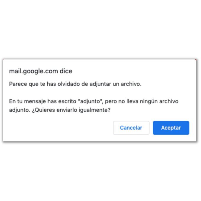 GoogleES's tweet photo. Si en #Gmail escribes "adjunto" y no incluyes un archivo adjunto en el mail, te notificamos con un mensaje de confirmación.

❤️Like y 🔁RT si alguna vez te ha salvado la vida. https://t.co/5H1M7QZdsE