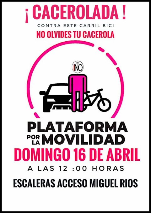 Foto cedida por Plataforma por la Movilidad Rivas