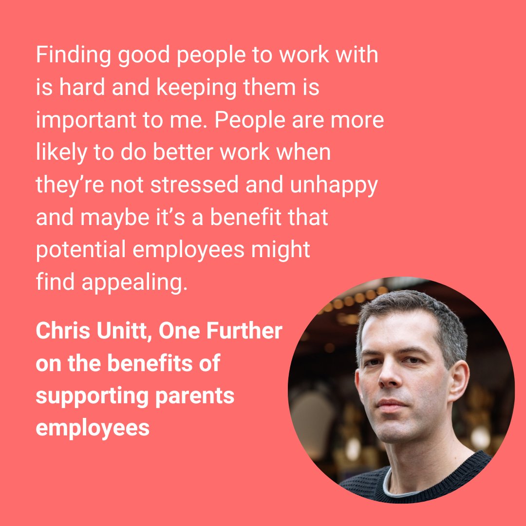 agencycollectve's tweet photo. How can you support parents in your agency? ❤️ 

@ChrisUnitt from @OneFurther shared his view on supporting parents through flexibility and enhanced maternity leave policies. https://t.co/g2eDpsEQ9c