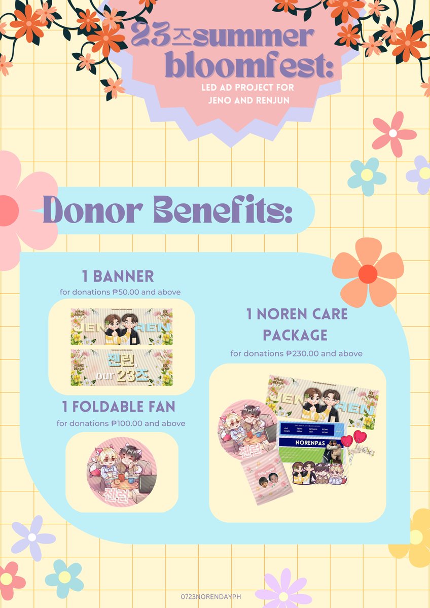 0723norendayph's tweet photo. 🌸 23즈 Summer Bloomfest: LED Ad Project for Jeno and Renjun 🌼

thank you to our lovely donors! keep your donations coming and help us reach our goal! 💛💙

donations will be accepted until 04/10/23 only. 

donation drive update &amp; details on the pictures below~ #TDS2inMANILA https://t.co/AkvfTz6PWV