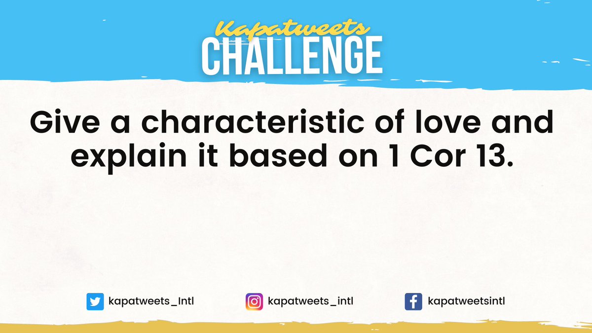 Kapatweets_Intl's tweet photo. "Ang pangunahing aral ni Kristo [ay] pagibig" Give a characteristic of love based on the chapter below.

Love for Humanity
#PureDoctrinesOfChrist https://t.co/YAsryl9tje