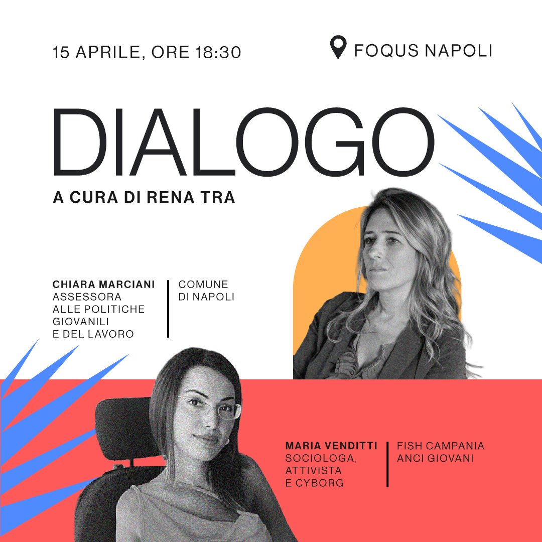 Cosa può (e cosa deve) un’identità marginalizzata se non smarginare il mondo? In che modo un’istituzione si mette in ascolto di queste tensioni? 

Con queste e altre domande apriremo il dialogo con <a href="/ChMarciani/">Chiara Marciani</a> e <a href="/MariaVenditti12/">Maria Venditti</a> 

Ci vediamo il 15 aprile alle 18:30 a <a href="/FoqusNapoli/">Foqus Napoli</a>