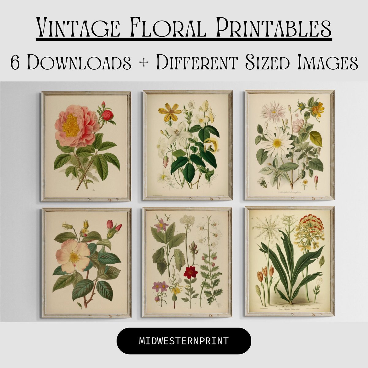 Just in! This unique Vintage Flower Paintings Printable Wall Art Pack (6-Pack) Eclectic | Download | Printable | High Quality for $2.49. 
etsy.com/listing/145171…
#RusticHomeDecor #VintageFlowerArt