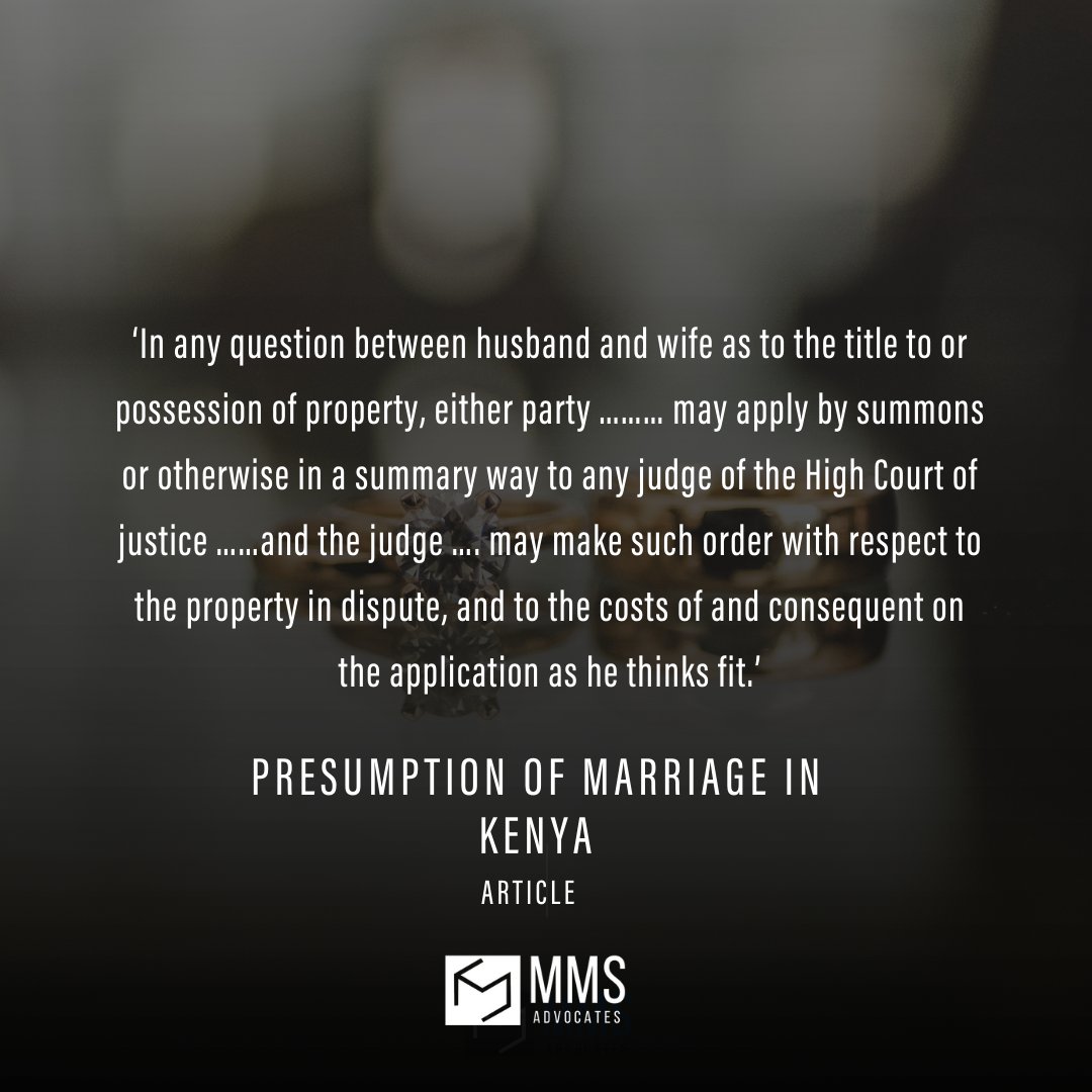 Presumption of marriage in Kenya.
Read full article on our website: mmsadvocates.co.ke/presumption-of…

#mmsadvocates