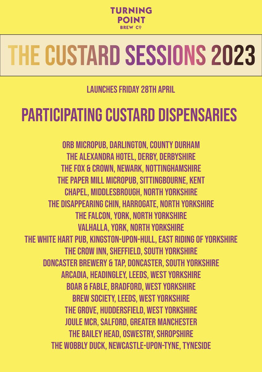 THE LAUNCH EVENT

We quickly decided that the release of these three beers should be a bit more special than normal, and so we came together with some of our favourite customers across the country and teamed up for a joint launch event!

See image for venues:

(5/6)