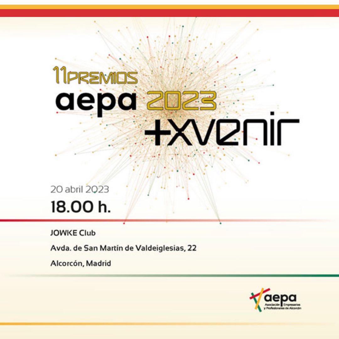 #PremiosAEPA2023

Este año damos la bienvenida al porvenir, a la curiosidad y a la esperanza que representan el multiverso de oportunidades y posibilidades que están por llegar.

🗓️ 20 de abril
📍<a href="/JowkeClub/">JOWKE CLUB</a> 
🎫 Inscripciones: docs.google.com/forms/d/e/1FAI…