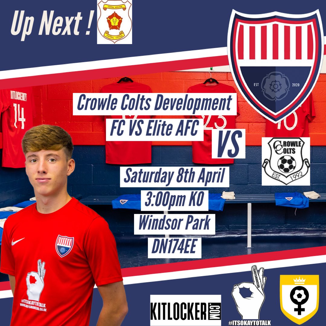 Elite_AFC_'s tweet photo. UP NEXT!

This Saturday we face Crowle Colts Development away from home in the league! After a few week’s absence we look forward to returning to action this weekend! 

🆚Crowle Colts Development 
📆Saturday 8th April 
⏰3pm KO
📍Windsor Park 
DN174EE

#weareelite https://t.co/LUHBajHN7h