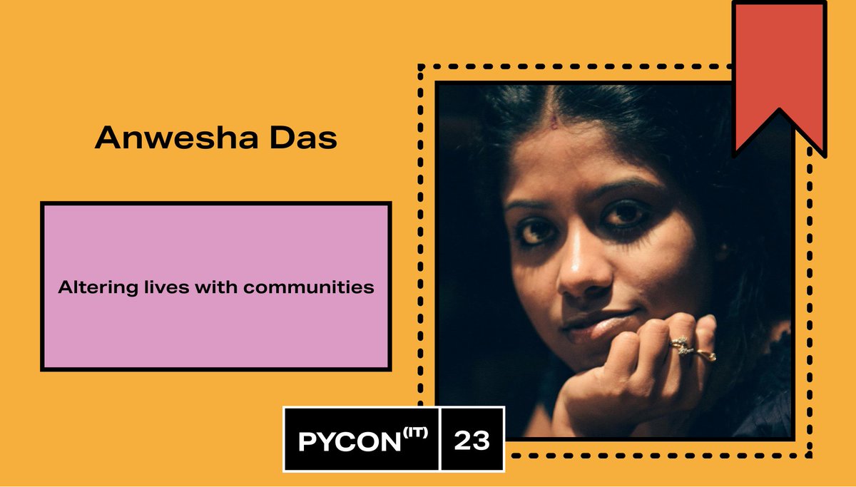 PyCon Italia (@pyconit) on Twitter photo We are thrilled to announce that Anwesha Das <a href="/anweshasrkr/">Anwesha Das</a> is joining us at PyCon Italia 2023 with a keynote!
Anwesha is a Master of Laws by education and a technologist by passion, she has helped Free and Open Source Communities around the globe and much more! We are thrilled to announce that Anwesha Das <a href="/anweshasrkr/">Anwesha Das</a> is joining us at PyCon Italia 2023 with a keynote!
Anwesha is a Master of Laws by education and a technologist by passion, she has helped Free and Open Source Communities around the globe and much more!