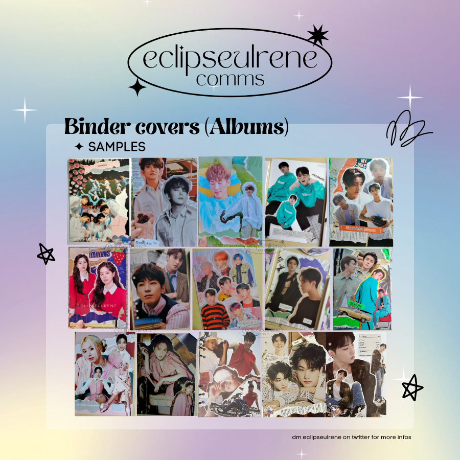 eclipseulrene's tweet image. ꒰ wts lfb ph ꒱ #eclipsecomms 

💭 open for handmade binder cover commissions! [ PRICE LOWERED! ]

 ⠀↳ from official photobook album
 ⠀↳ 50 php ea
 ⠀↳ list of albums/groups below!

ⵌ divider filler a5 a4 svt seventeen enhypen bts twice treasure exo itzy kpop deco print